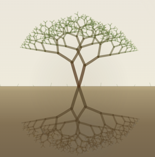 Self-Evidencing Tree simulation screenshot
